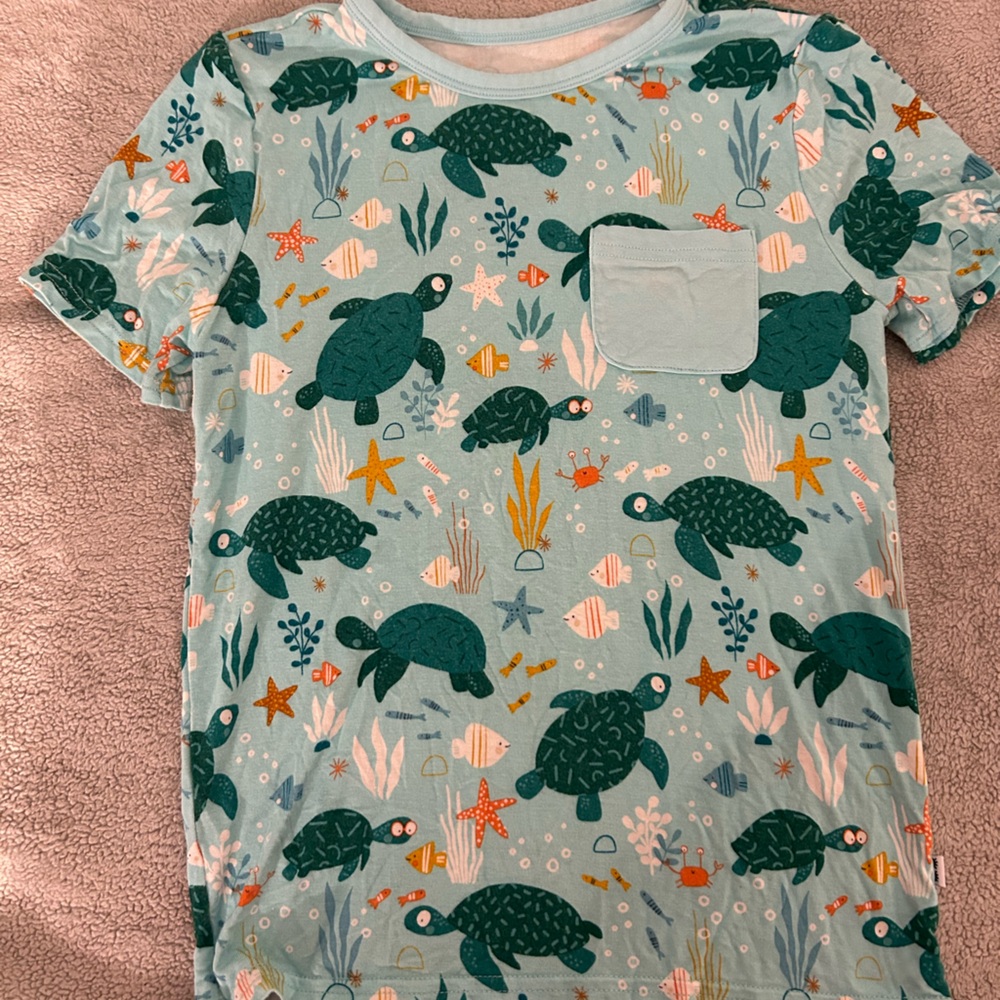 Little Sleepies Aqua Sea Life Pajama Top
